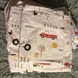 West Elm Kids Farm Print Bedding Sheets